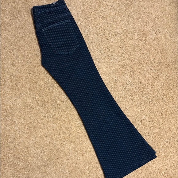 Citizens Of Humanity Navy Pinstripe Flare Jeans - Picture 2 of 5